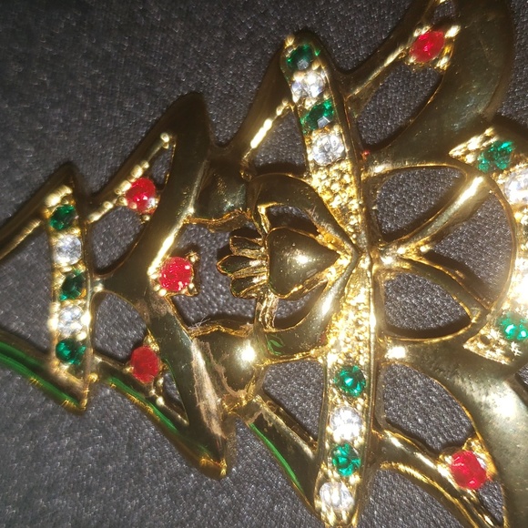 Gold Celtic Claddagh Christmas Tree Ornament Irish - Picture 4 of 9